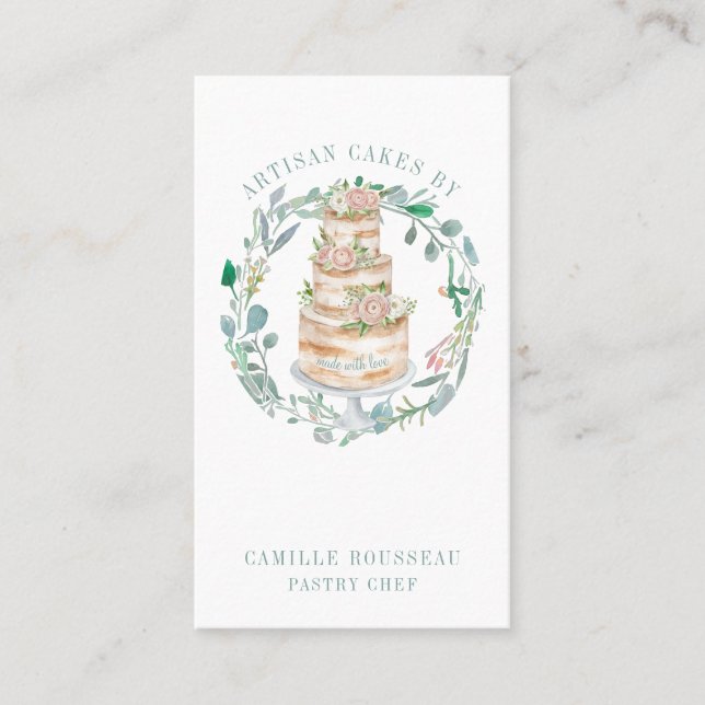 Elegant Kummel för bakverk Chef Baker Visitkort (Framsida)