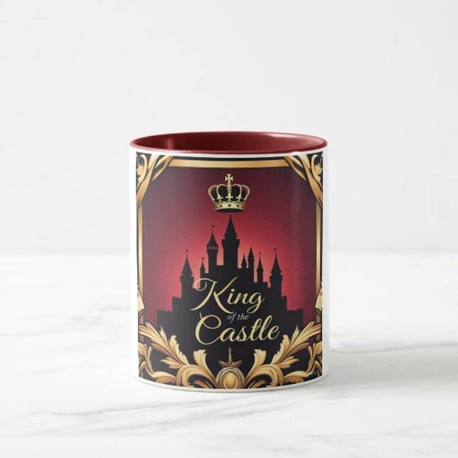 Elegant Kung Castle Silhouette Design Pappa Mugg (Center)