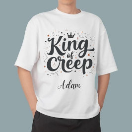 Elegant ’Kung of Creep’ Namn Halloween Calligraphy Lång Ärmad Tröja