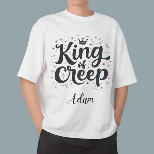 Elegant ’Kung of Creep’ Namn Halloween Calligraphy Lång Ärmad Tröja (Skapare uppladdad)