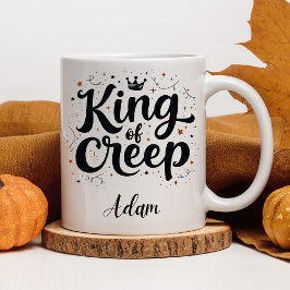 Elegant ’Kung of Creep’ Namn Halloween Calligraphy Mugg