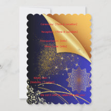 Elegant kunglig blå & guld indisk bröllop