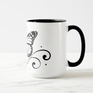 Elegant kunglig fjäril mugg