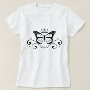 Elegant kunglig fjäril t-shirt