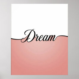 Elegant kursiv dröm minimalistisk väggutskrift poster