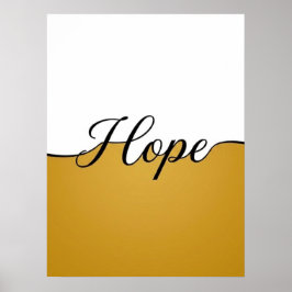 Elegant kursiv förhoppning minimalistisk väggutskr poster