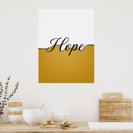 Elegant kursiv förhoppning minimalistisk väggutskr poster