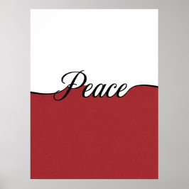 Elegant kursiv fred minimalistisk väggutskrift poster