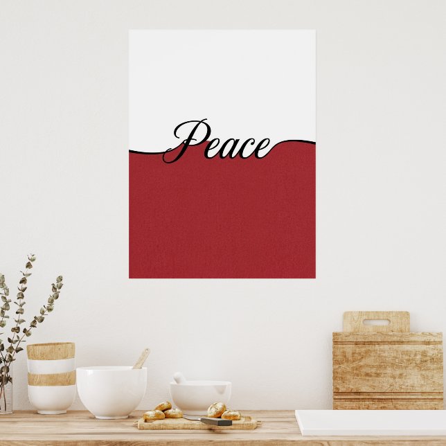 Elegant kursiv fred minimalistisk väggutskrift poster (Kök)