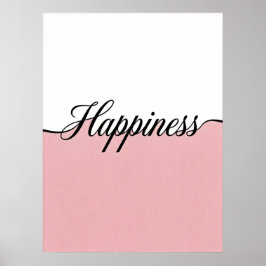Elegant kursiv glädje minimalistisk väggutskrift poster