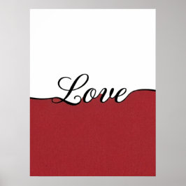 Elegant kursiv kärlek minimalistisk väggutskrift poster