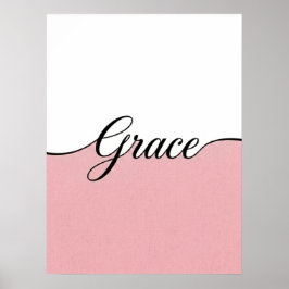Elegant kursiv nåd minimalistisk väggutskrift poster