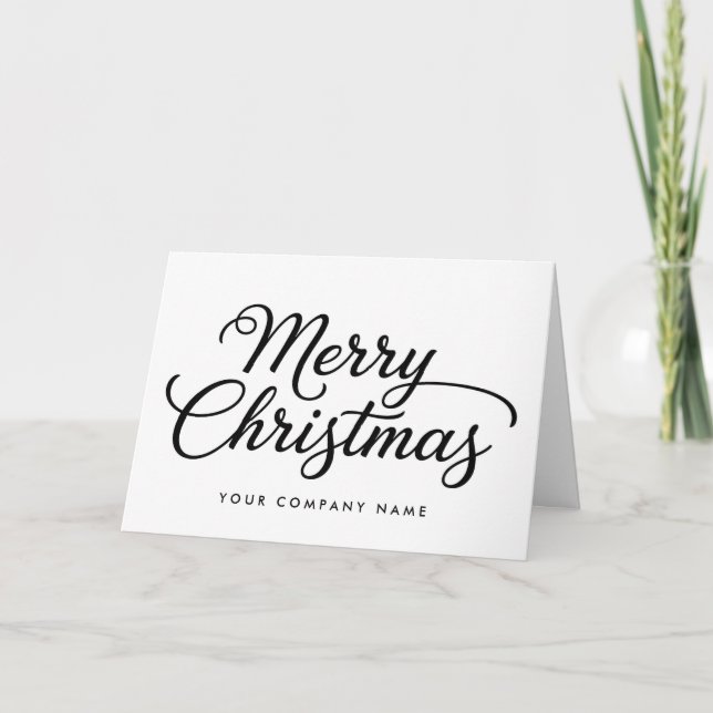Elegant Kursiv Skrift God Jul Helgkort (Framsida)