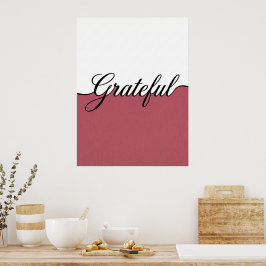 Elegant kursiv Tacksam minimalist väggkonst