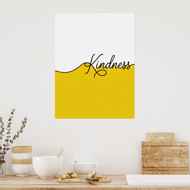 Elegant kursiv vänlighet Minimalistisk väggutskrif Poster (Kök)