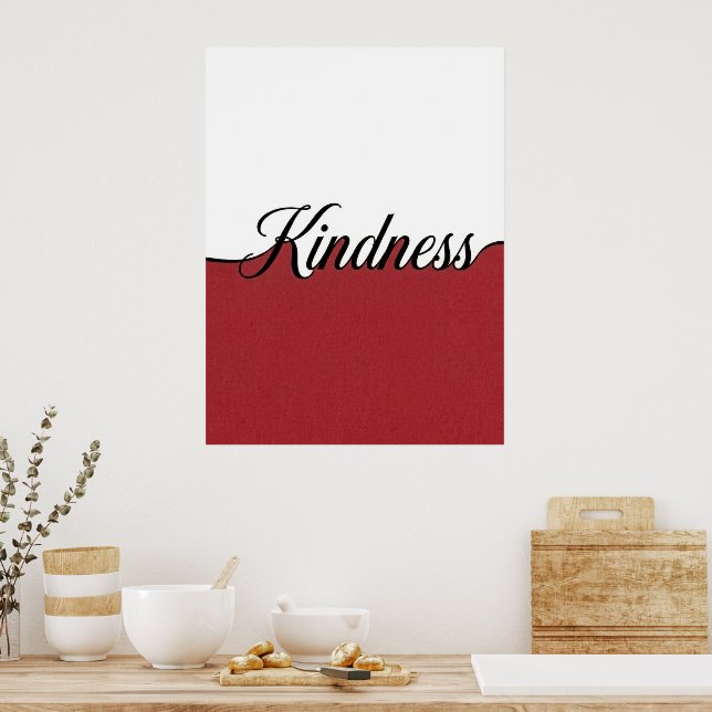 Elegant kursiv vänlighet Minimalistisk väggutskrif Poster (Kök)
