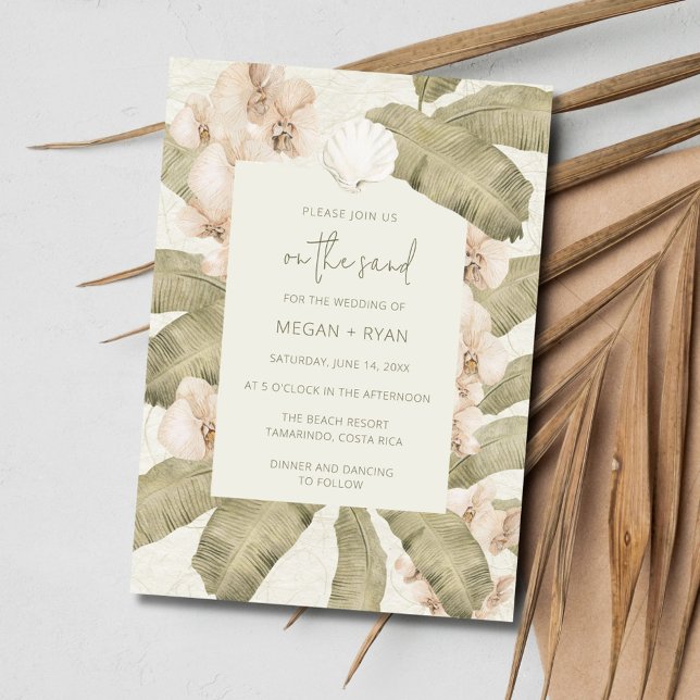 Elegant kustbröllop inbjudningar (Coastal Wedding Invitation)