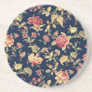 Elegant kustfartyg för vintageblommigtro underlägg