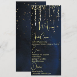 Elegant kväll Bröllop Menu Inbjudningar