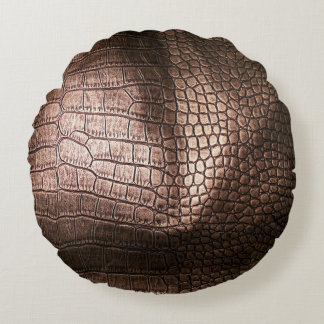 Elegant kväll, läder struktur. rund kudde