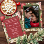 Elegant Kväll Romantic Photo Bröllop Inbjudningar<br><div class="desc">Gör din bröllop oförglömlig med våra inbjudningar till julbröllopet i Kväll i elegant! Anpassa ditt foto-inbjudan med charmerande gräs grenar och festliga prydnadsföremål. Perfekt för att lägga till lite romantik till din speciella dag! Låt inte den här möjligheten glida iväg - ge är dina gäster en smal kik av magin...</div>