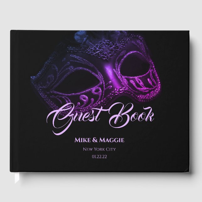 Elegant Kväve Bröllop Guest Bok (Framsida)