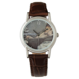 Elegant Kvinna i Bath (av Alfred Stevens) Watc Armbandsur