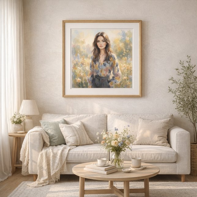 Elegant kvinna Impressionistisk stil konst  Poster (Skapare uppladdad)