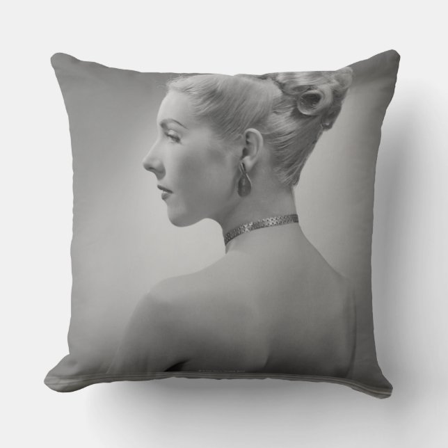 Elegant kvinna kudde (Framsida)