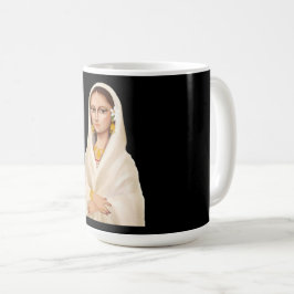 Elegant kvinna porträtt | Kulturell konstillustrat Kaffemugg
