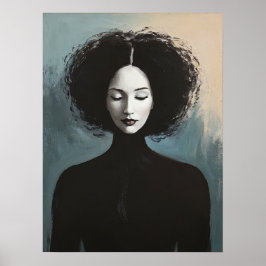 Elegant kvinna porträtt modern konst poster