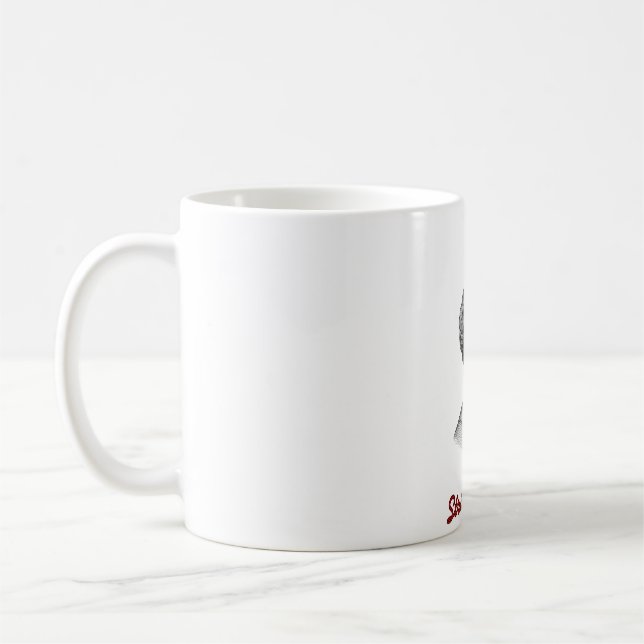 Elegant kvinna porträtt mugg - (Vänster)