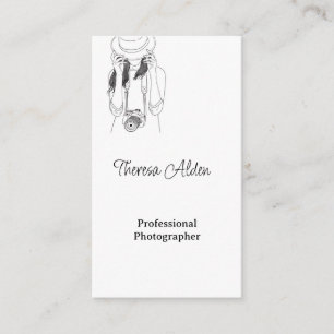 Elegant Kvinnlig fotograf-konstnärlig Chic 📸 👒 Visitkort