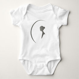 Elegant Kvinnlig Silhuett Minimalistisk Halvmåne K T Shirt