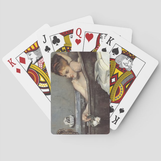 Elegant Kvinnor i Bath (av Alfred Stevens) Casinokort (Baksidan)