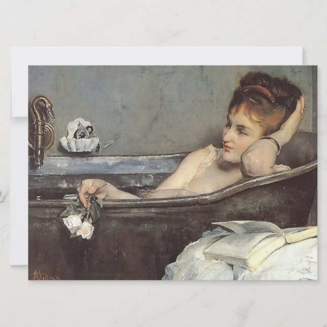 Elegant Kvinnor i Bath (av Alfred Stevens) Kort (Framsida)