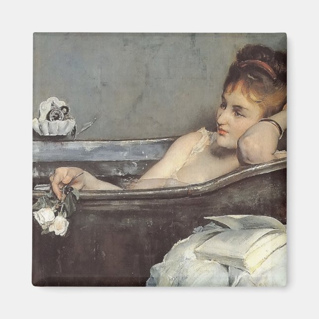 Elegant Kvinnor i Bath (av Alfred Stevens) Magnet (Framsidan)