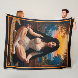 Elegant Kvinnor i medeltida harmoni av Xzendor7 Fleecefilt