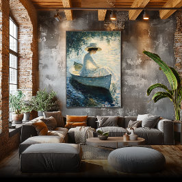 Elegant Kvinnor på fritidsbåt - Impressionist Poster