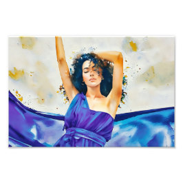 Elegant Kvinnor som utnyttjar friheten i blomnings Fototryck