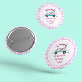 Elegant Kvinnors Golf Party Cart Birthday Knapp