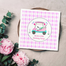 Elegant Kvinnors Golf Party Cart Birthday Papper Pappersservett