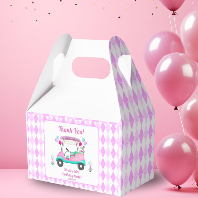 Elegant Kvinnors Golf Party Cart Birthday Presentaskar (Skapare uppladdad)