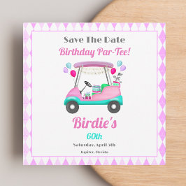 Elegant Kvinnors Golf Party Cart Birthday Spara Datumet