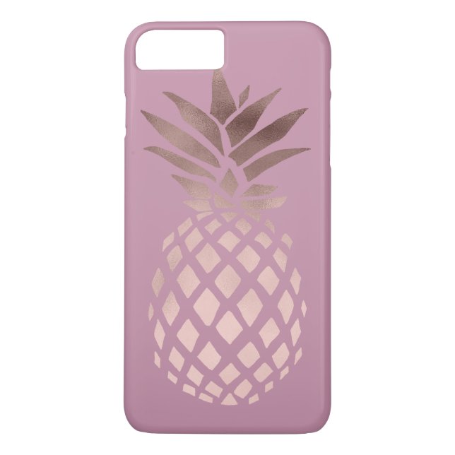 elegant kyckling klar roséguld tropisk ananas Case-Mate iPhone skal (Baksida)