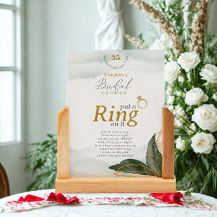 Elegant la ett Ring på det Möhippa Bord-kortet Inbjudningar
