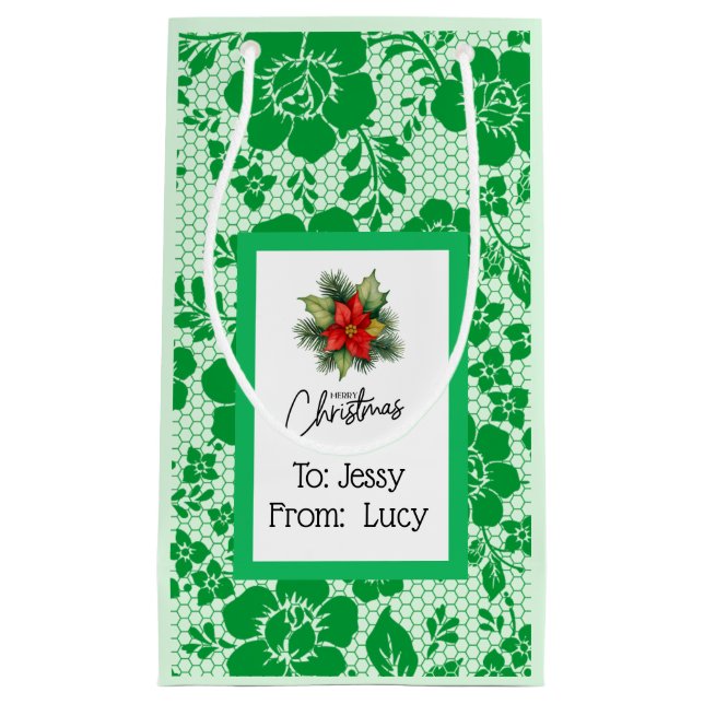 Elegant Lace Christmas Gift Bag Design   (Framsidan)