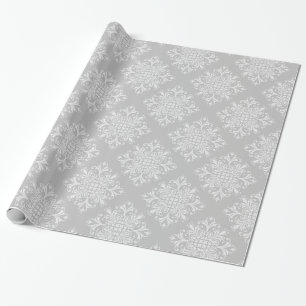 Elegant Lacy grå färgdamast Presentpapper