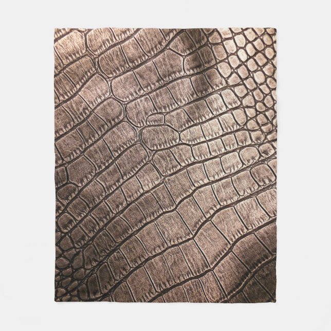 Elegant, läder, mönster nära varandra. fleecefilt (Framsidan)