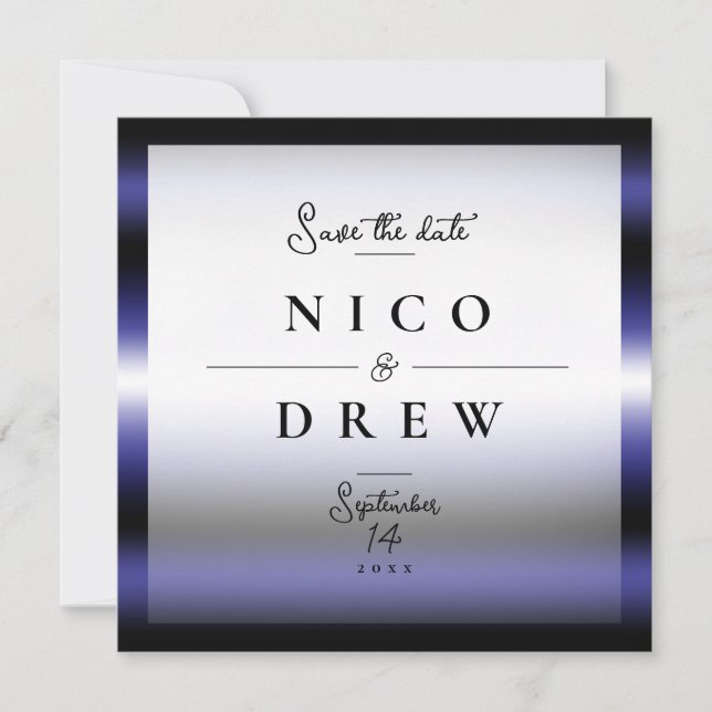 Elegant Läder Pride Bröllop  Spara Datumet (Framsida)